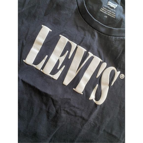 Levi's Perfect Tee Serif Logo T-Shirt Women's Size Large - Picture 2 of 12